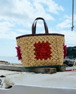 Maxicapazo Bordado Rafia Beig