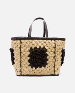 Maxicapazo Bordado Rafia Negro