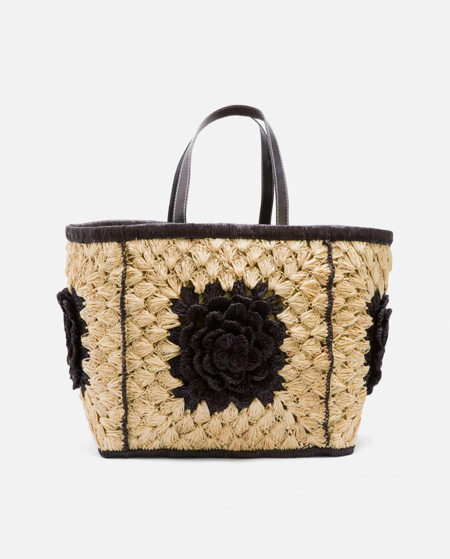 Maxicapazo Bordado Rafia Negro