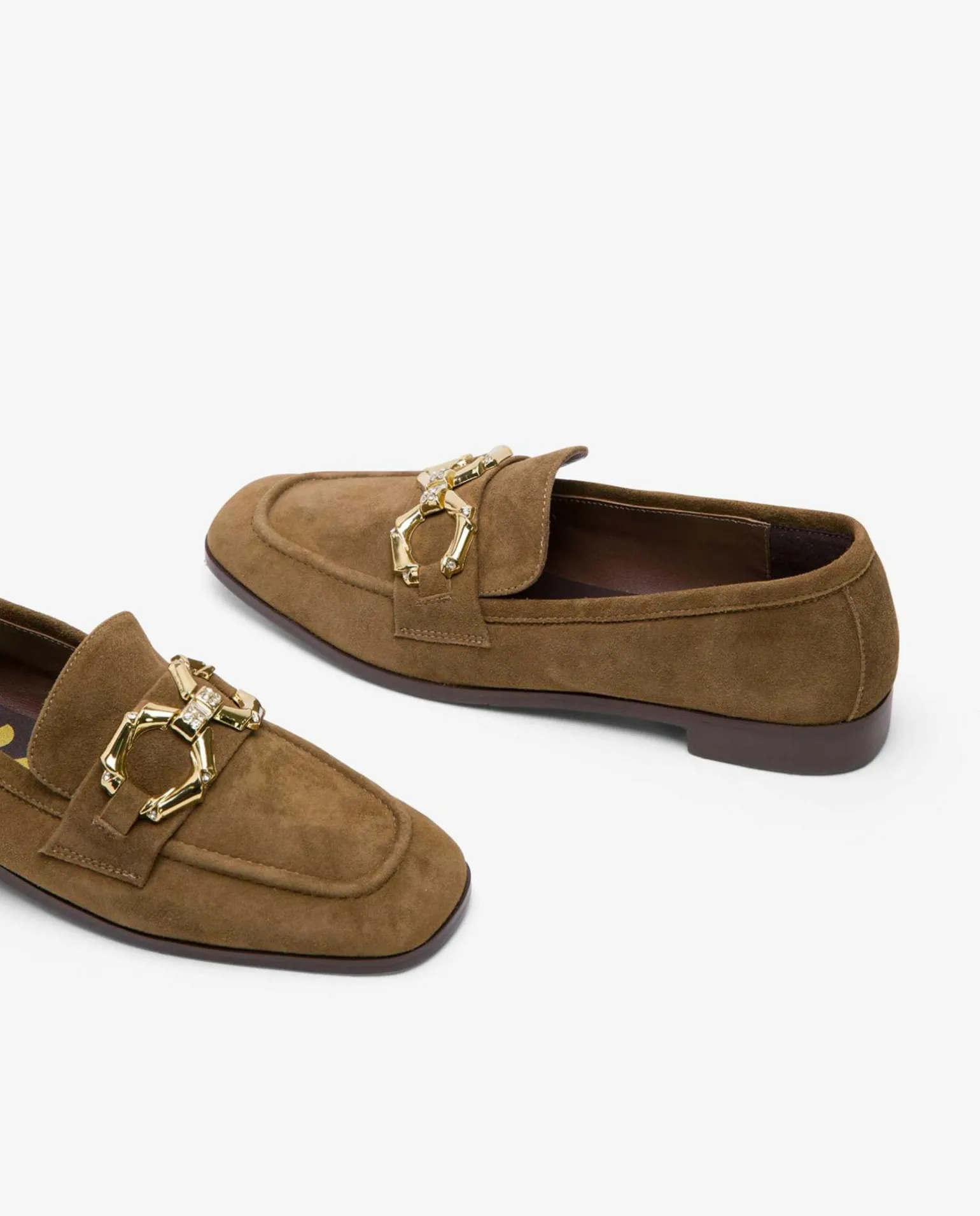 Mocasin Hebilla Ante Marron