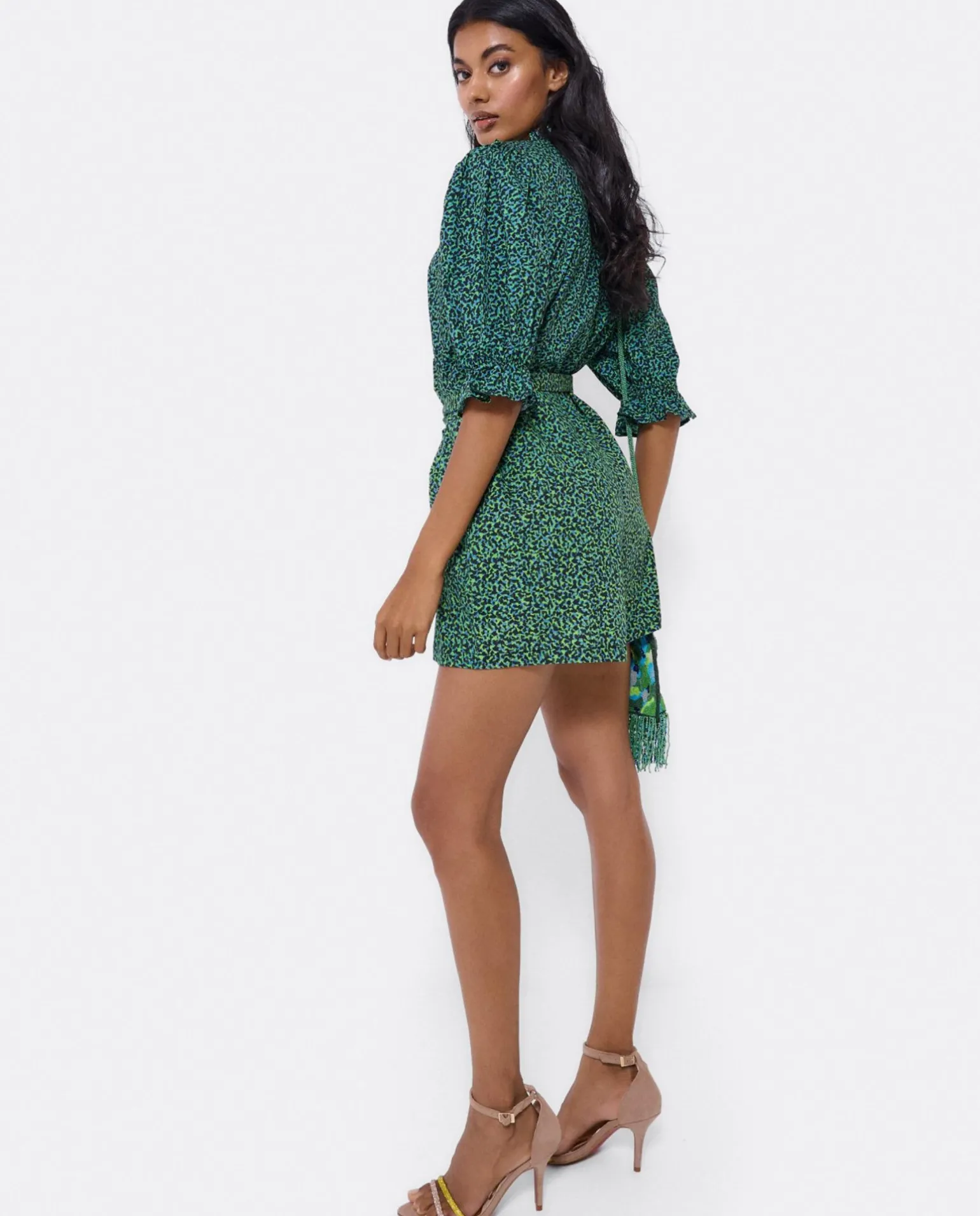 Mono Corto Crep Leopardo Verde