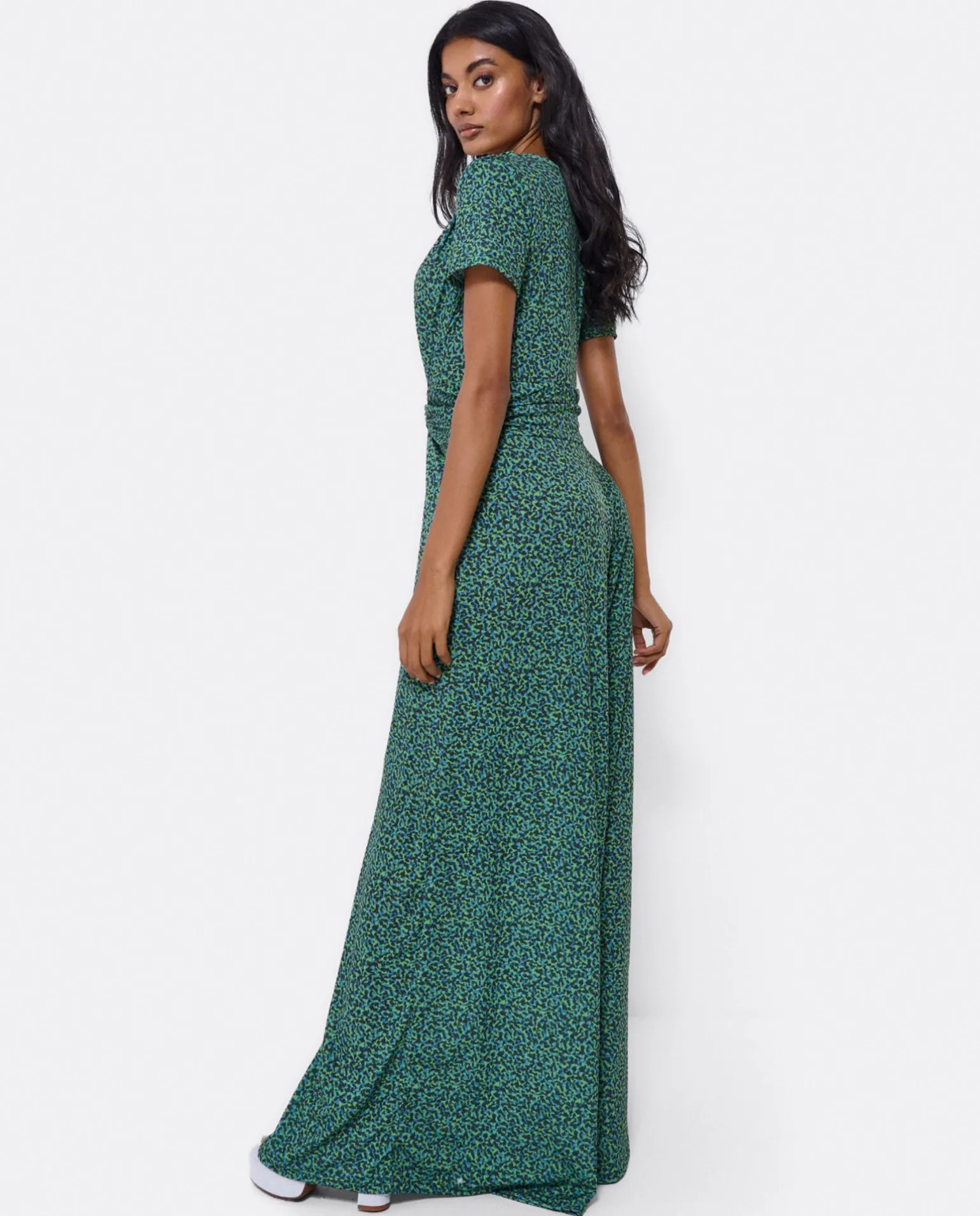 Mono Nudo Punto Leopardo Verde