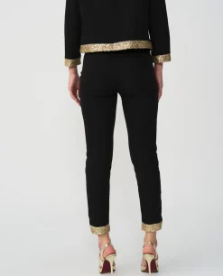 Pantalon Crep Negro Lentejuelas