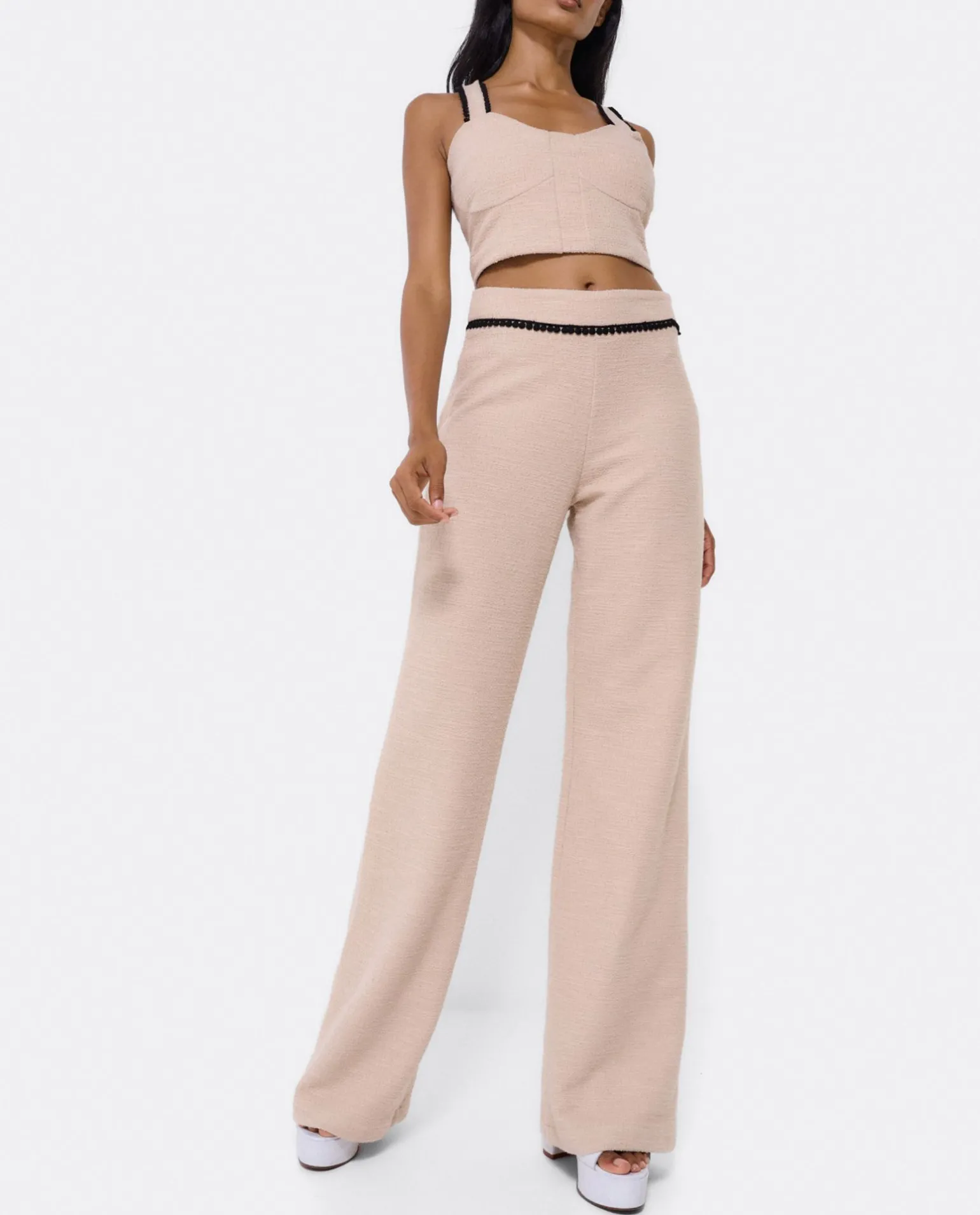 Pantalon Puntilla Tweed Beig