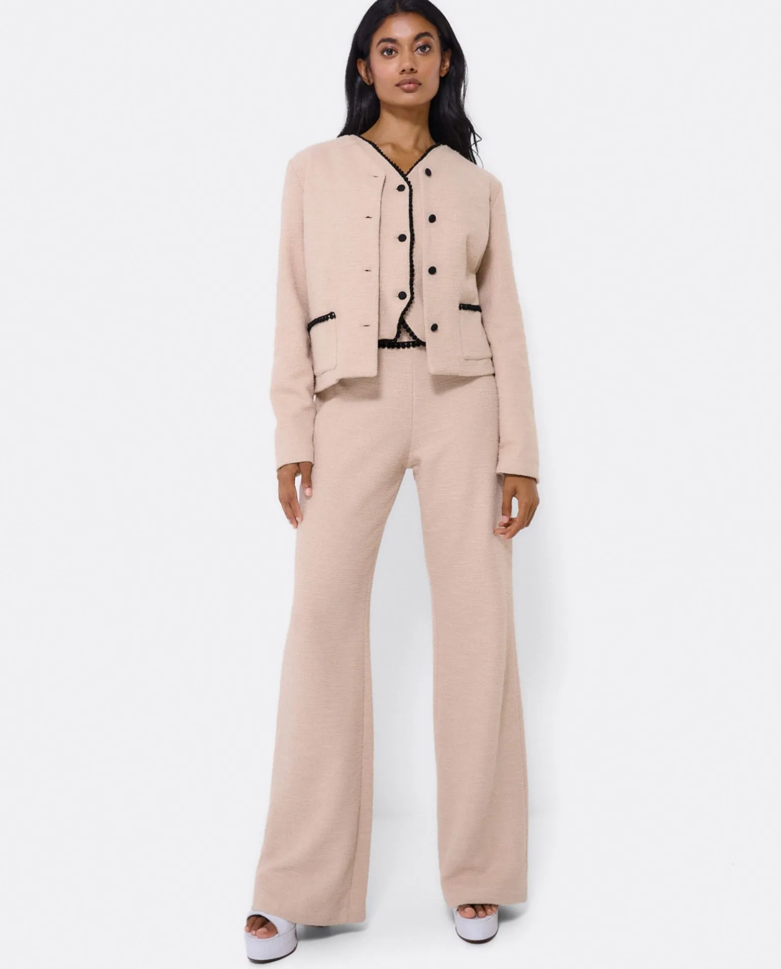 Pantalon Puntilla Tweed Beig