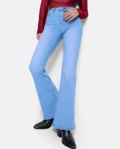 Pantalon Vaquero Con Campana Vaquero Azul