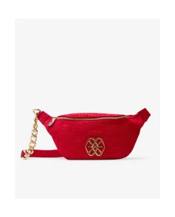 Rinonera Letras Serraje Coco Rojo