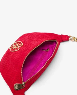 Rinonera Letras Serraje Coco Rojo