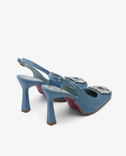 Salon Destalonado Adorno Cristal Vaquero Azul