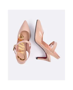 Salon Destalonado Hebilla Charol Sable