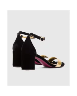 Sandalia Alicante Terciopelo Negro