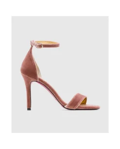 Sandalia Almeria Terciopelo Rosa