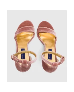 Sandalia Almeria Terciopelo Rosa