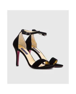 Sandalia Almeria Terciopelo Negro