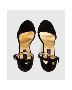 Sandalia Almeria Terciopelo Negro