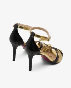 Sandalia Entrelazada Piel Negro