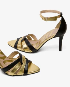 Sandalia Entrelazada Piel Negro