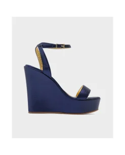 Sandalia Grazalema Lame Metalizado Marino