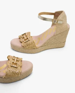 Sandalia Herraje Rafia Beig