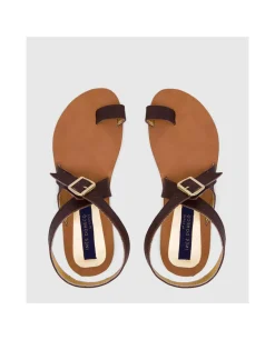 Sandalia Las Negras Napa Marron