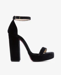 Sandalia Malaga Terciopelo Negro