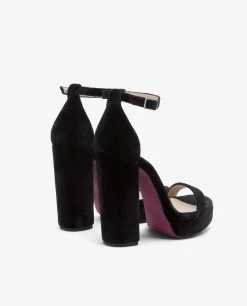 Sandalia Malaga Terciopelo Negro