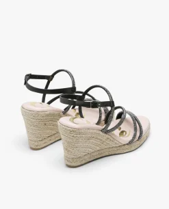 Sandaliacuna Tiras Strass Negro