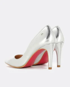 Stiletto Napa Lame Argento Napa Metalizado Plata