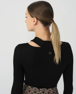 Top Escote Lagrima Punto Negro