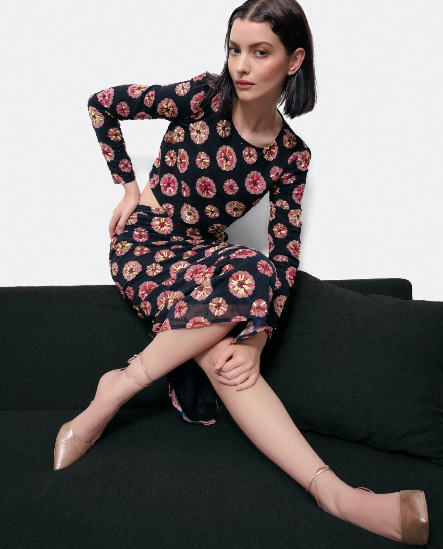 Top Gasa Estampado Flor Multi