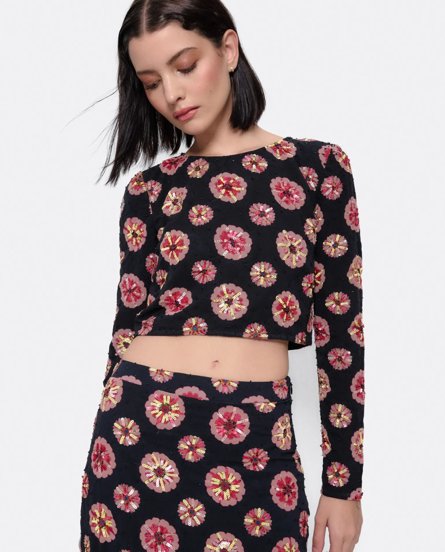 Top Gasa Estampado Flor Multi