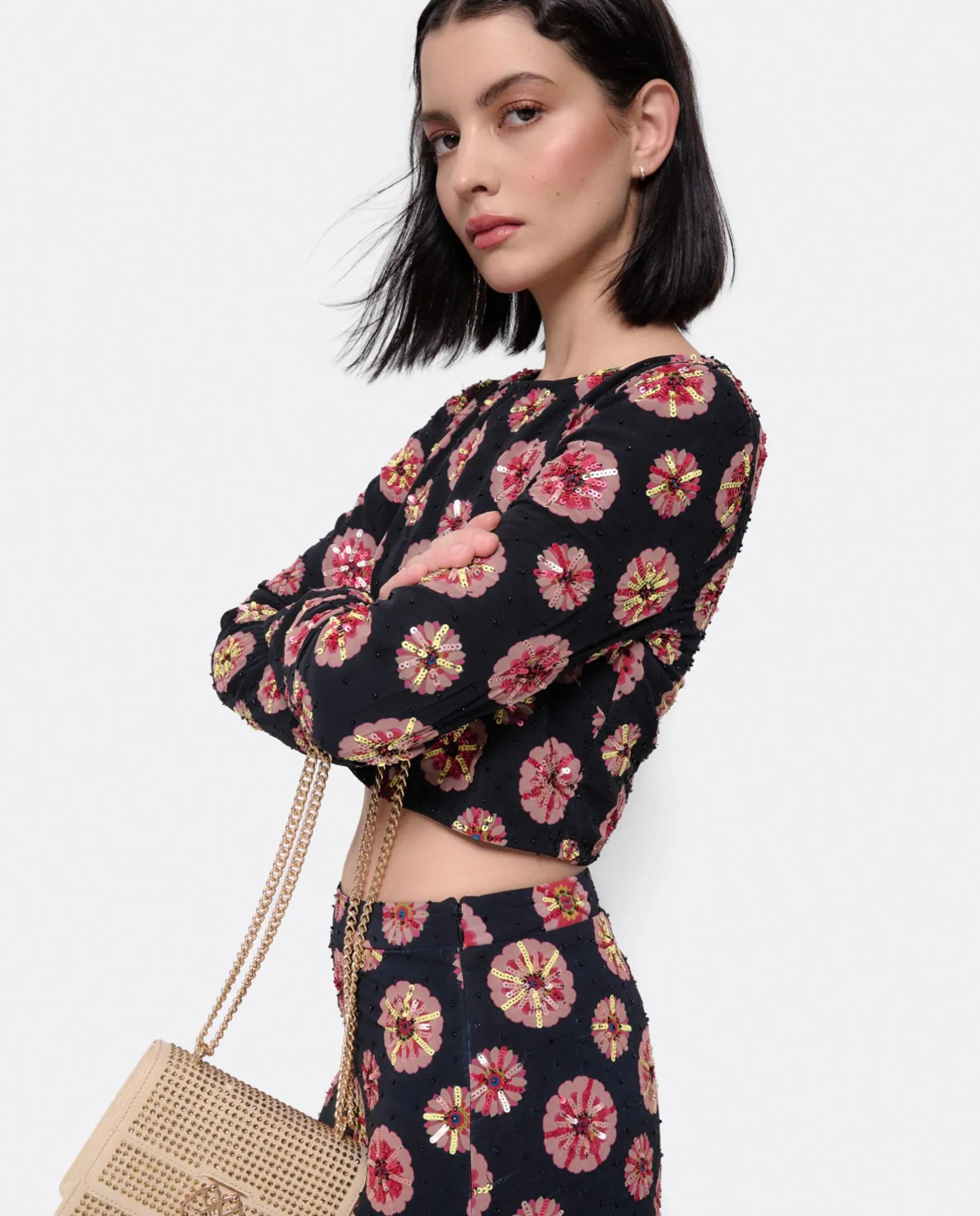 Top Gasa Estampado Flor Multi