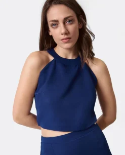 Top Halter Capa Gasa Marino