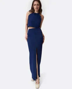 Top Halter Capa Gasa Marino