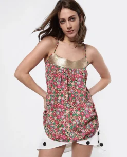 Top Lentejuelas Tirantes Sedin Estampado Flores Li