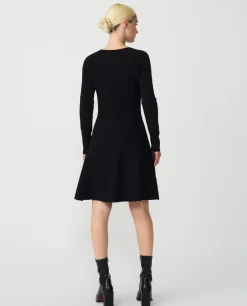 Vestido Corto Perlas Punto Negro