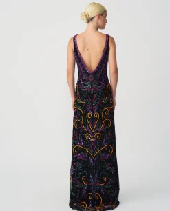 Vestido Etnico Textil Cuentas Multicolor