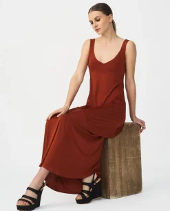 Vestido Midi Punto Naranja