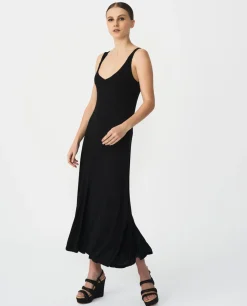 Vestido Midi Punto Negro
