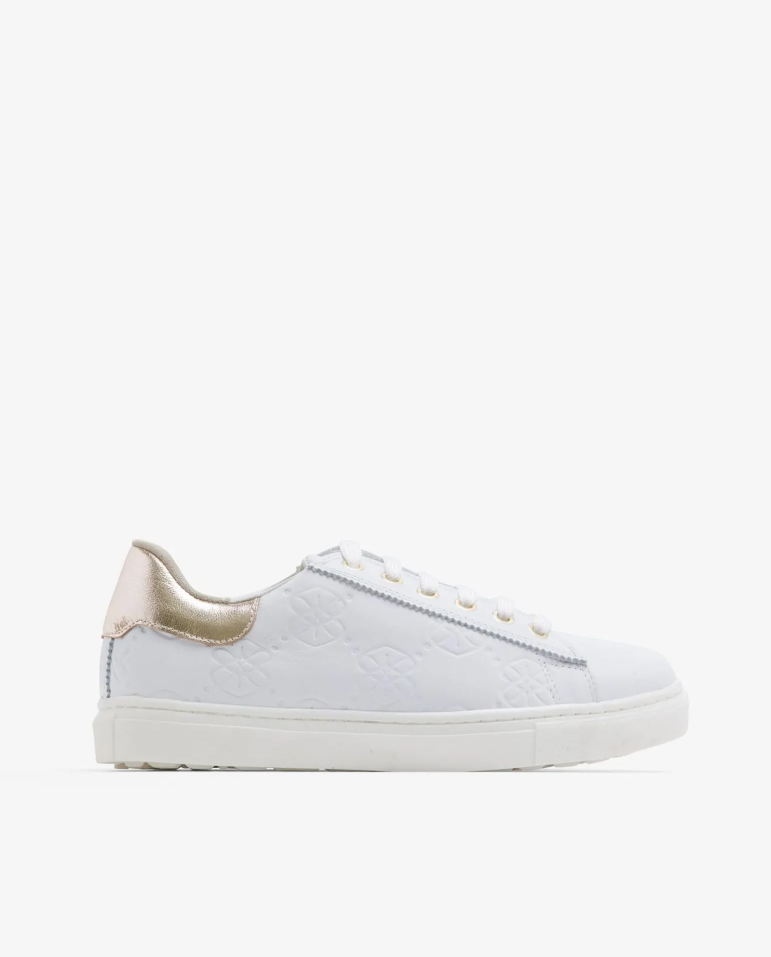 Zapatillas Piel Logos Blanco