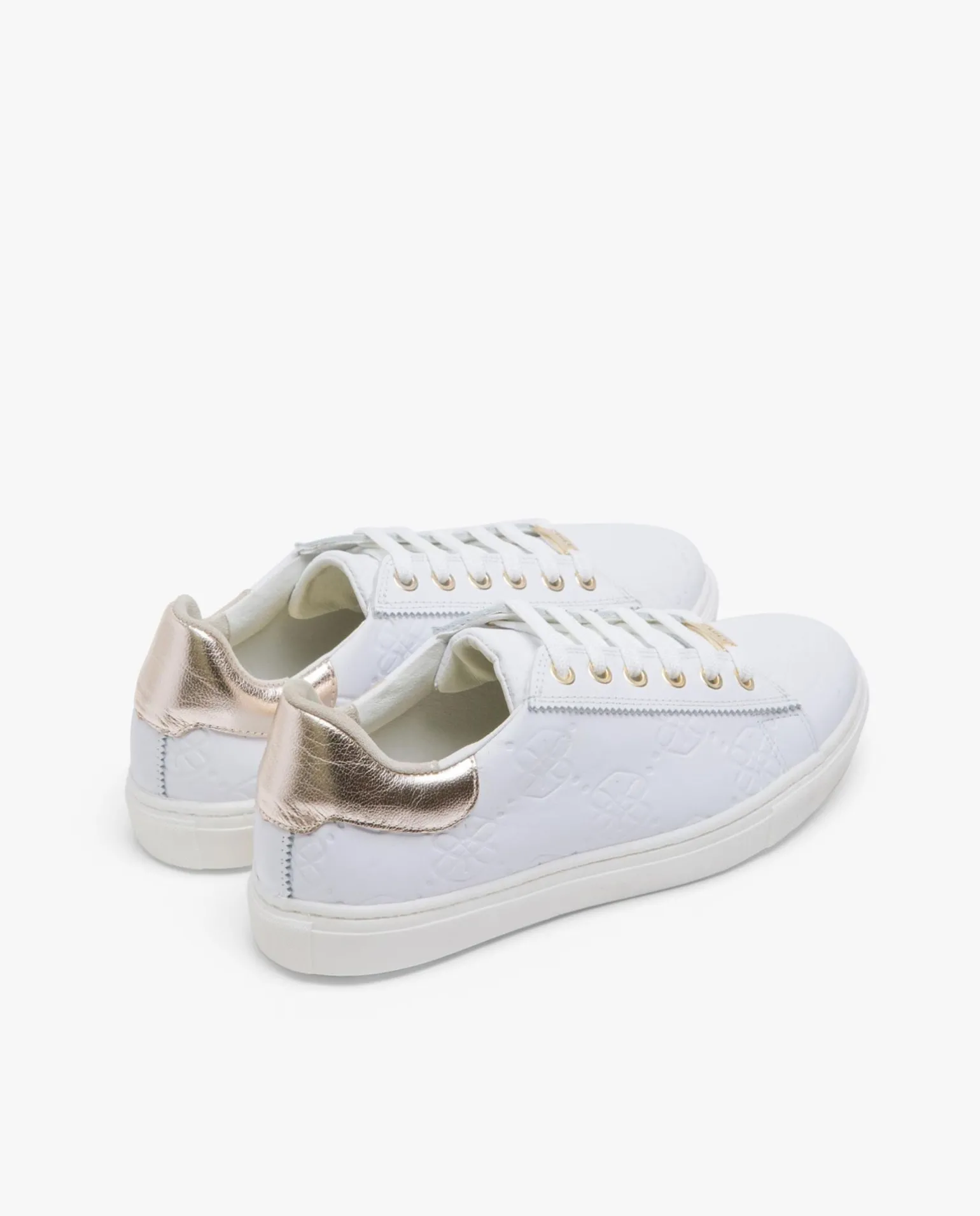 Zapatillas Piel Logos Blanco