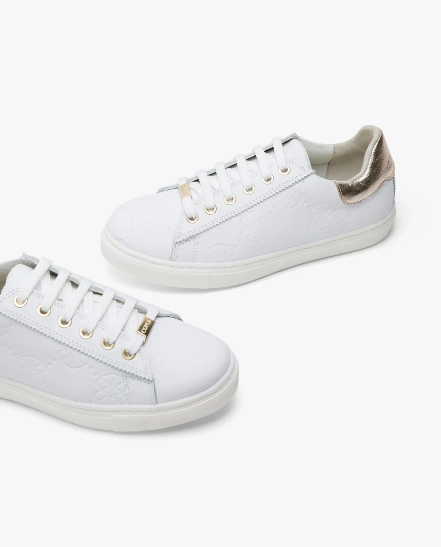 Zapatillas Piel Logos Blanco