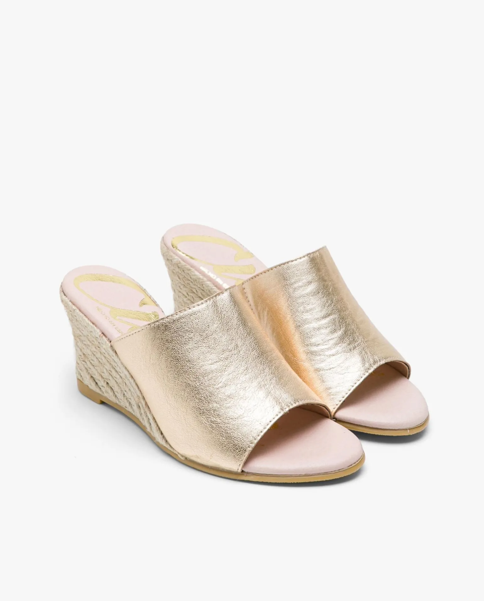 Zueco Cuna Napa Metalizado Oro