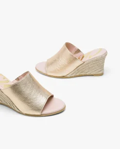 Zueco Cuna Napa Metalizado Oro